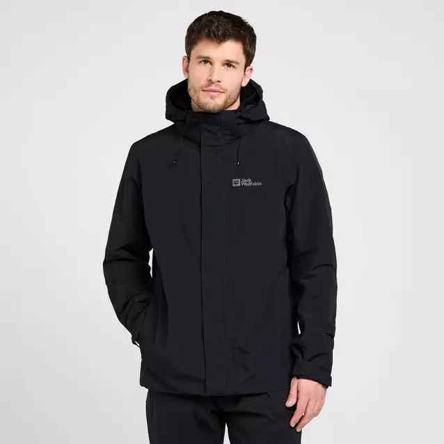 Jack Wolfskin Men s Bergland 3 In 1 Jacket Blacks