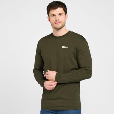 Green Jack Wolfskin Men's Essential Long Sleeve T-Shirt