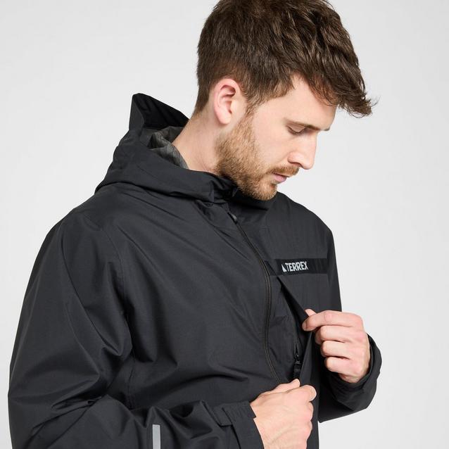 Adidas mens best sale waterproof jacket