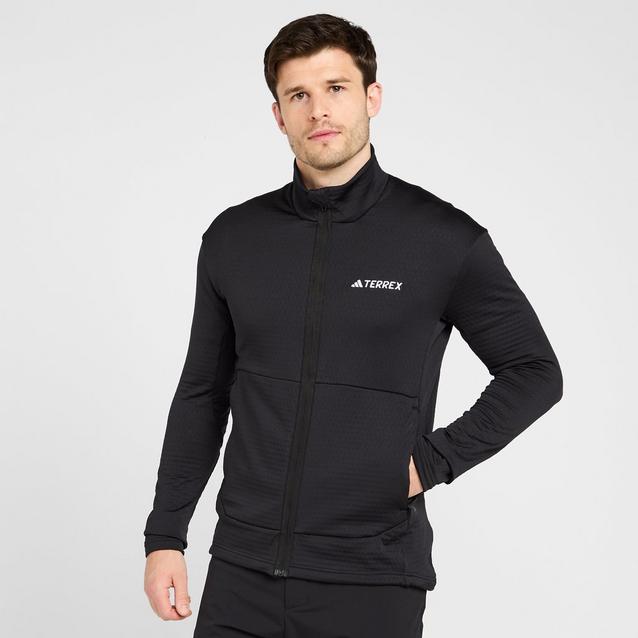 Adidas black fleece jacket online