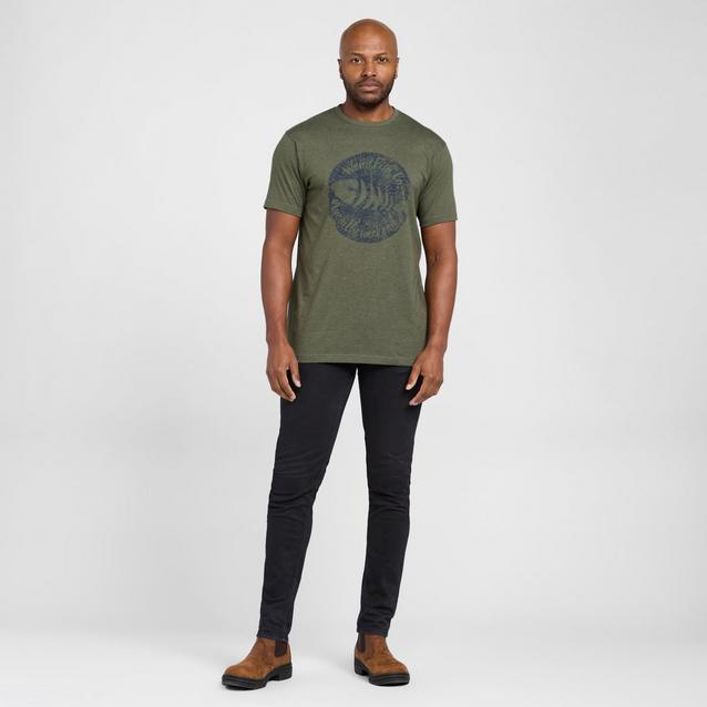 Weird Fish Men's Woodcut Tshirt Blacks