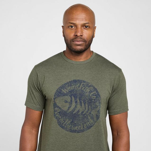Weird Fish Men's Woodcut Tshirt Blacks