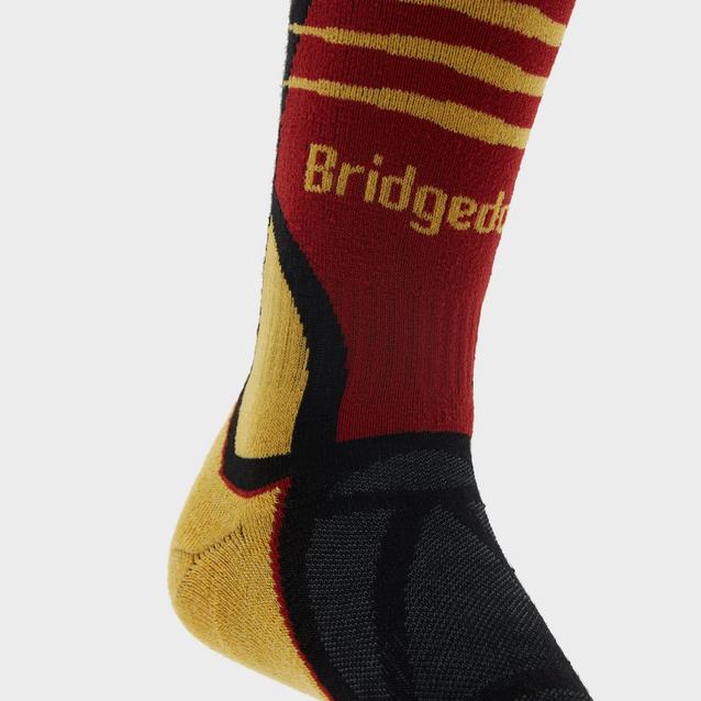 Bridgedale Men's Ski Midweight+ Merino Endurance Over Calf Socks Blacks