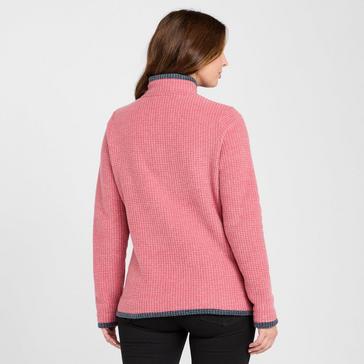 Pink Weird Fish Women's Lynda Grid Half Zip Grid Fleece 