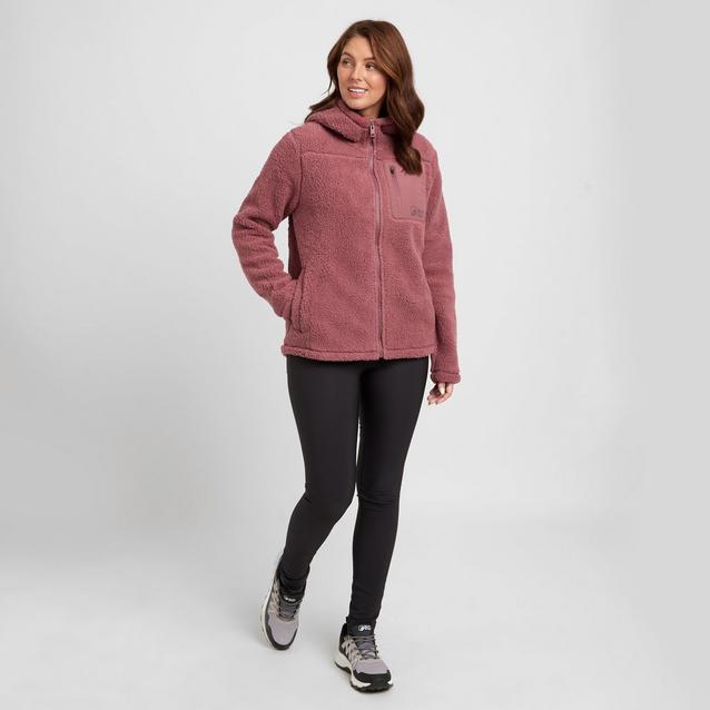 Girls' The North Face | Glacier Full Zip Fleece Hoodie | Grey and Pink