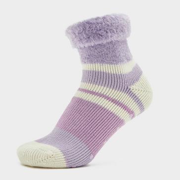Purple Peter Storm Women's Thermal Heat Trap Slipper Socks 