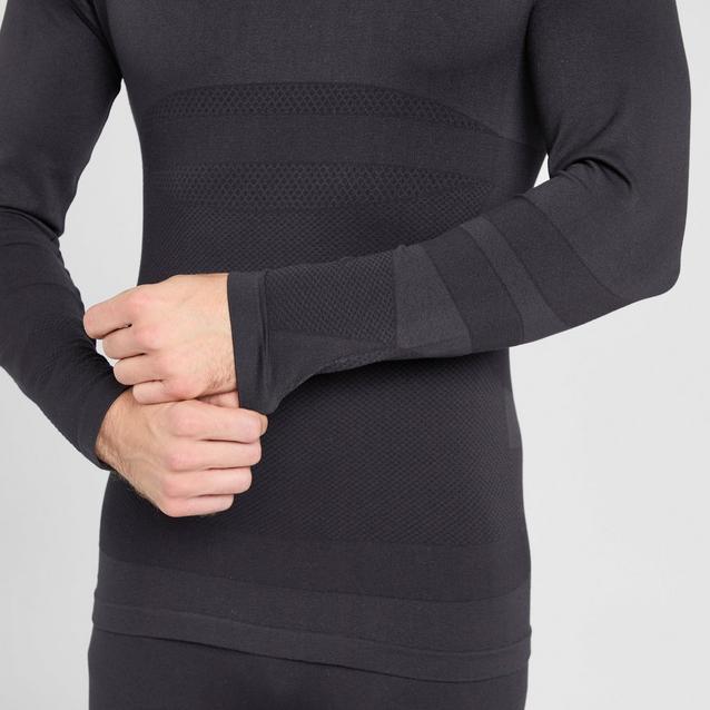 KooGa Men's Long Sleeve Compression Tee Black