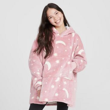 Pink Freespirit Kids’ Glow in the Dark Oversized Hoodie