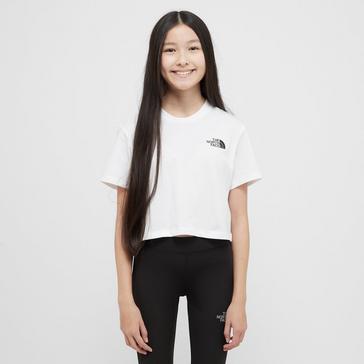 White The North Face Kids’ Simple Dome Cropped T-Shirt