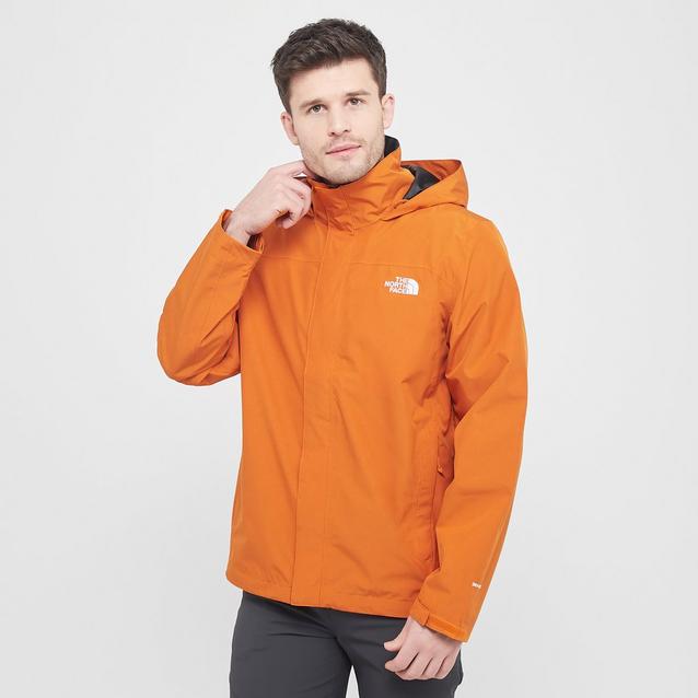 North face orange rain jacket online