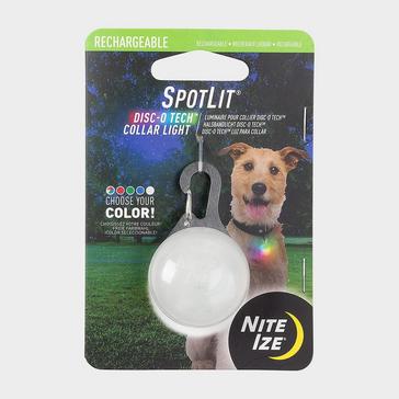 White Niteize Spotlit® Rechargeable Disco Tech™ Collar Light 
