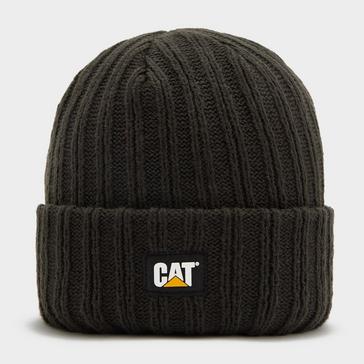 Black CAT Logo Ribbed Beanie