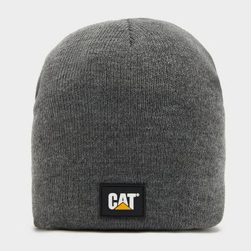 Grey CAT Logo Knit Beanie