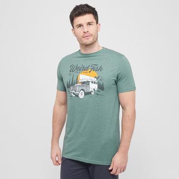 Green Weird Fish Men’s Van Life Eco Graphic T-Shirt