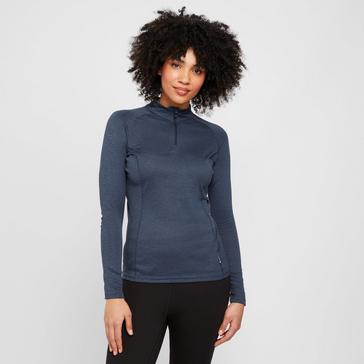 Navy Montane Women’s Dart Long Sleeve Zip Neck Top