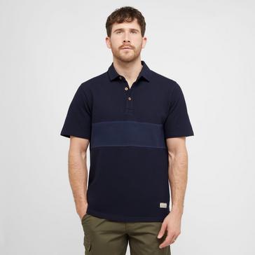 Navy One Earth Men’s Combe Panel Polo Shirt