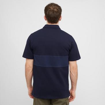 Navy One Earth Men’s Combe Panel Polo Shirt