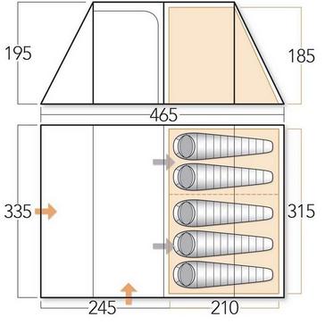 Green VANGO Icarus 500 DLX Tent Awning