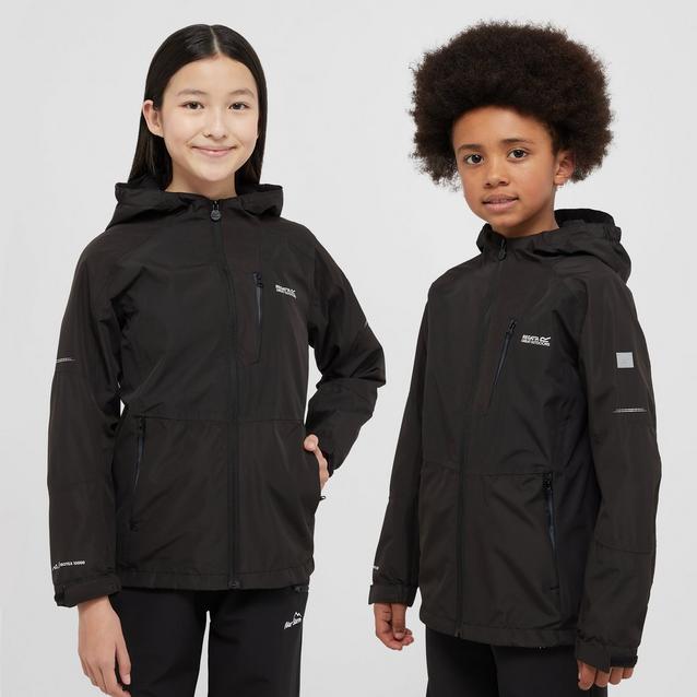 Kids black waterproof jacket on sale