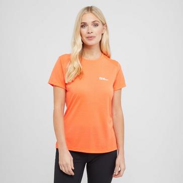 Orange Jack Wolfskin Women’s Vonnan Short Sleeve T-Shirt