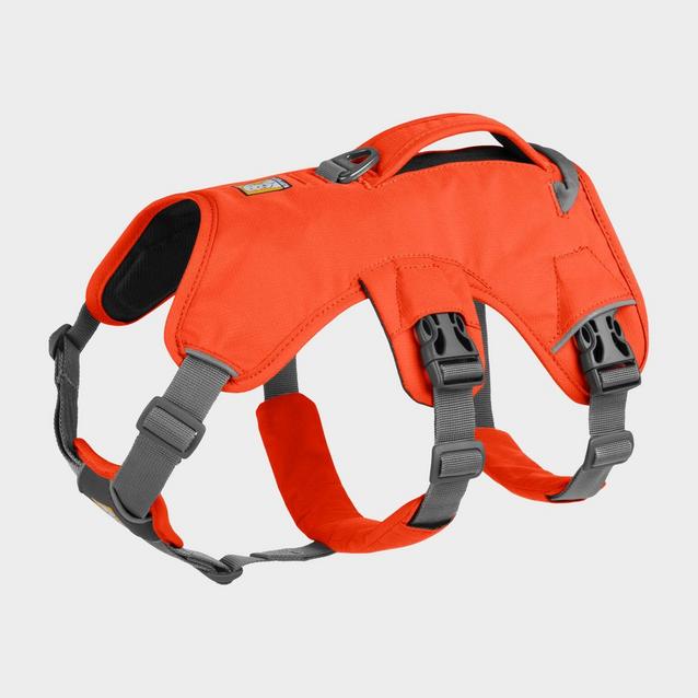 Ruffwear Web Master Dog Harness With Handle Blaze Orange Blacks