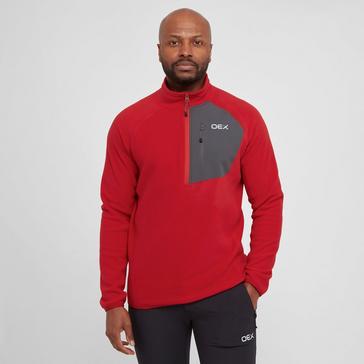 Red OEX Men’s Braewick Half Zip Fleece