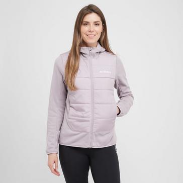Purple adidas Terrex Women’s Multi Hybrid Insulated Hooded Jacket 