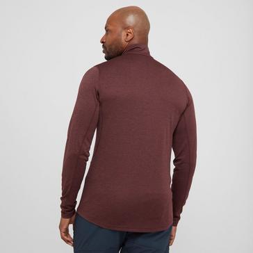 Burgundy Montane Men’s Dart Zip Neck T-Shirt