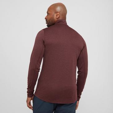 Burgundy Montane Men's Dart Thermal Zip Neck Long Sleeved Top