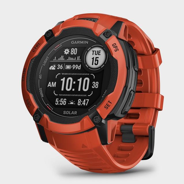 Red Garmin Instinct 2X Solar Multi-Sport GPS Smartwatch image 1