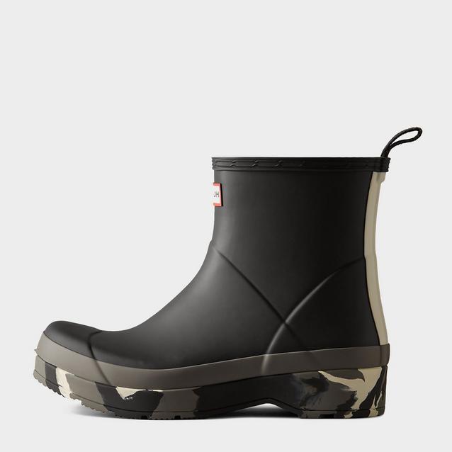 Hunter - Rainboots for women - Play Short Speckle Sole - Black