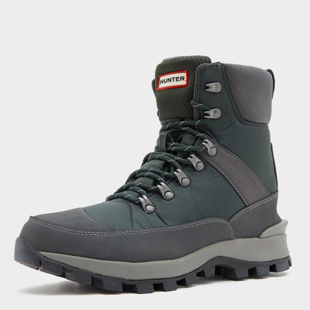 Mens Recycled Polyester Commando Boots Green Grey