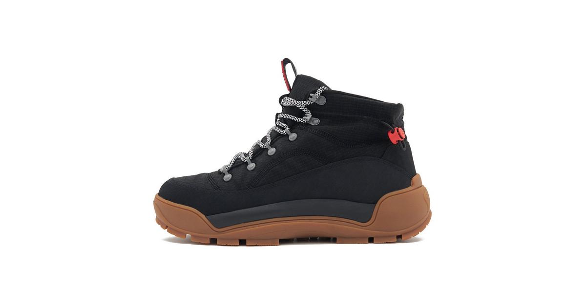 Hunter Men’s Travel Explorer LaceUp Commando Boots Blacks