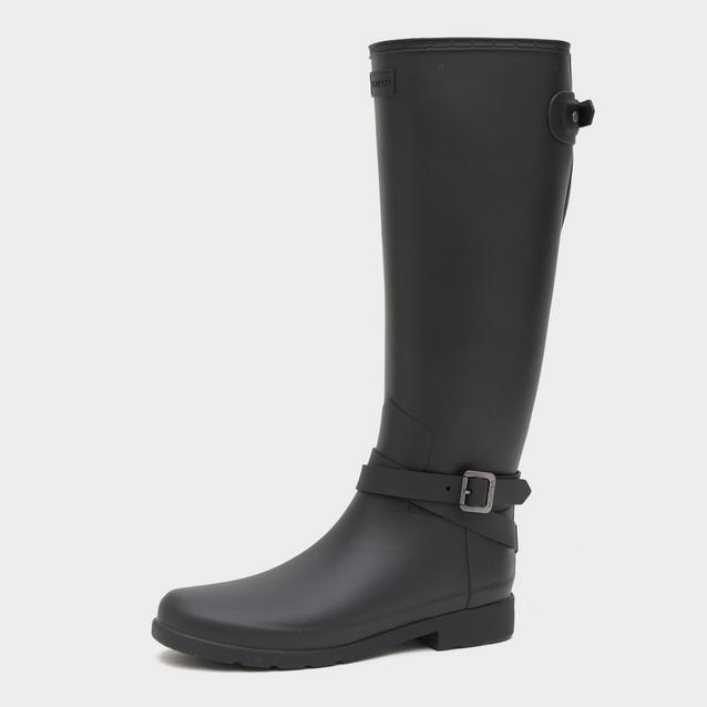 Hunter women's refined slim store fit rain boots black