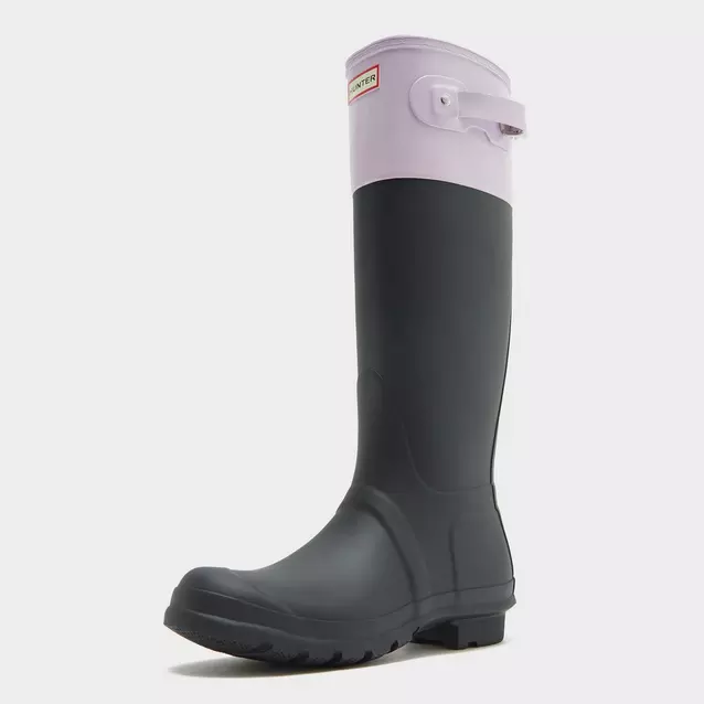 Hunter Women s Original Tall Colour Block Wellington Boots Blacks