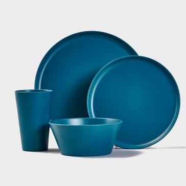 Blue HI-GEAR 16 Piece Melamine Tableware Set