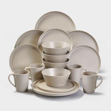 White HI-GEAR 16 Piece Melamine Tableware Set