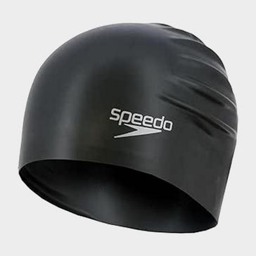 Black Speedo Long Hair Swim Cap