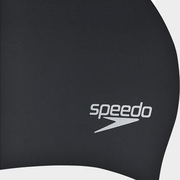 Black Speedo Long Hair Swim Cap