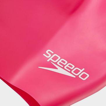 Pink Speedo Long Hair Swim Cap