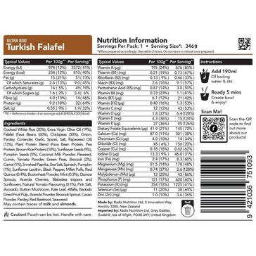 No Colour Radix Turkish Falafel Meal 800