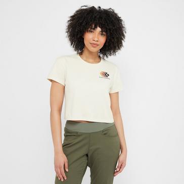 White Black Diamond Women’s Faded Crop Tee