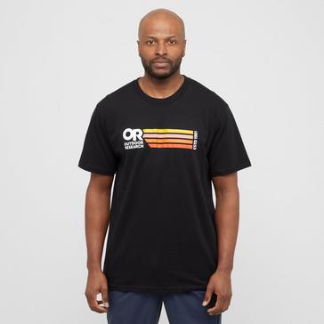 Black Outdoor Research Men’s Quadrise Senior Logo T-Shirt