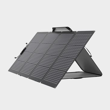Black Ecoflow 220W Bifacial Solar Panel