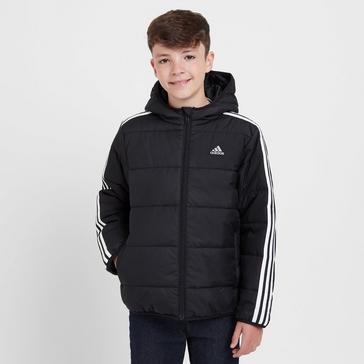 Black adidas Kids’ 3 Stripes Padded Jacket