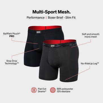 Black Saxx Men's Multi-Sport Boxer Briefs 2 Pack