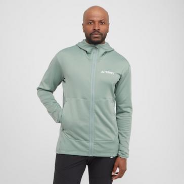 Green adidas Terrex Men’s Xperior Light Hooded Fleece 