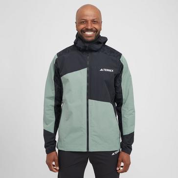 Green adidas Terrex Men’s Xperior RAIN.RDY Jacket