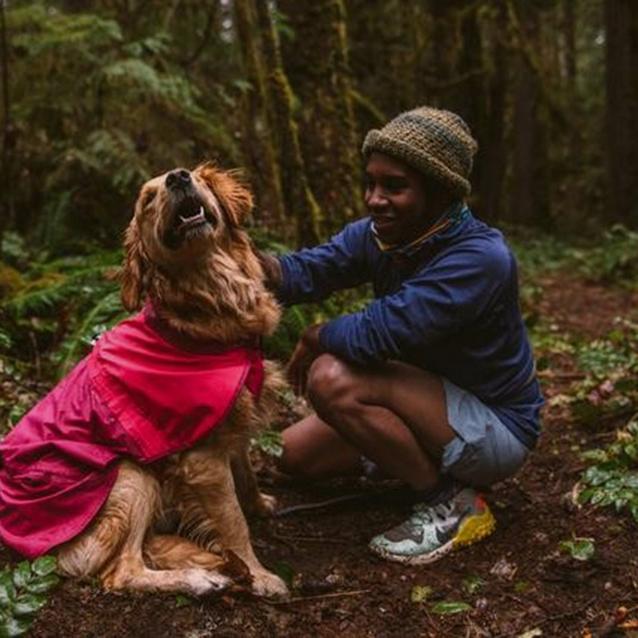 Ruffwear Ruffwear Sun Shower Dog Raincoat Hibiscus Pink Blacks