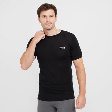 Black OEX Men’s Kelso Merino Short Sleeve Baselayer Top